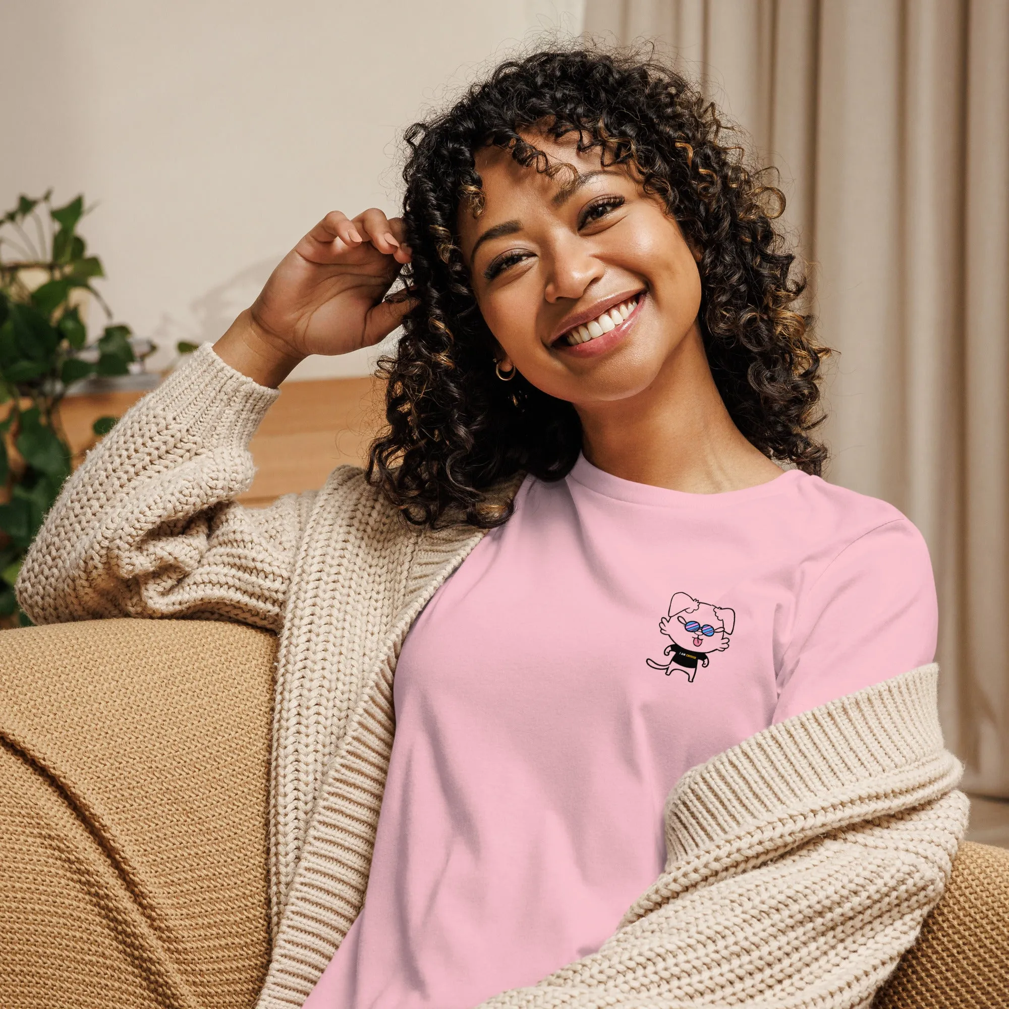 NOT THE LITTLE GUY Collection Mascot Mental Health Women's Relaxed T-Shirt
