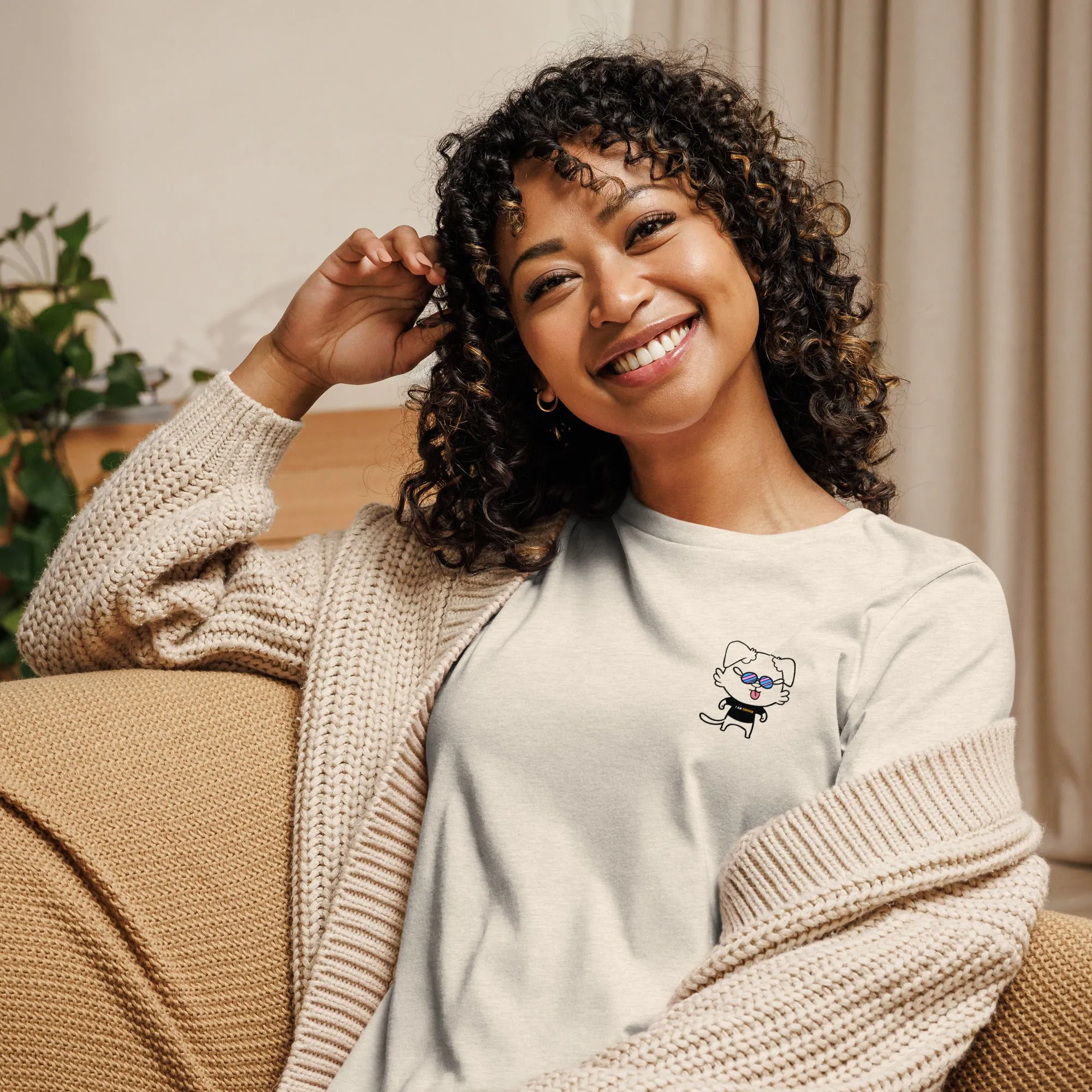 NOT THE LITTLE GUY Collection Mascot Mental Health Women's Relaxed T-Shirt
