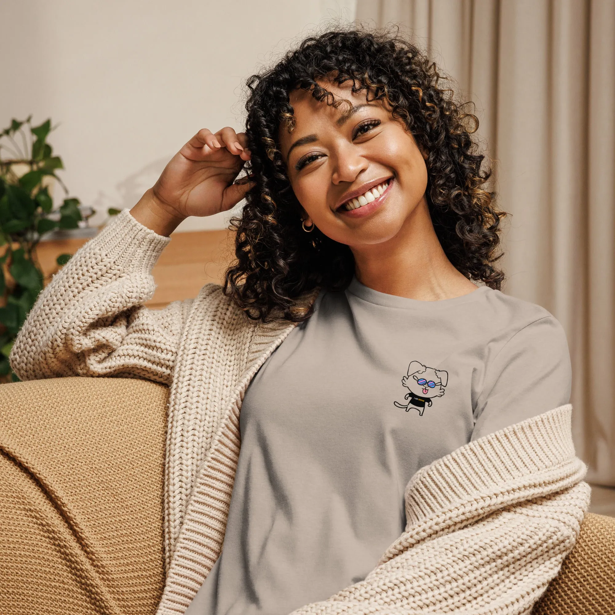 NOT THE LITTLE GUY Collection Mascot Mental Health Women's Relaxed T-Shirt