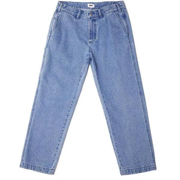 OBEY HARDWORK CARPENTER DENIM LIGHT INDIGO