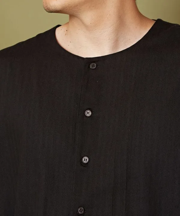 OBORO YOI - Collarless Shirt