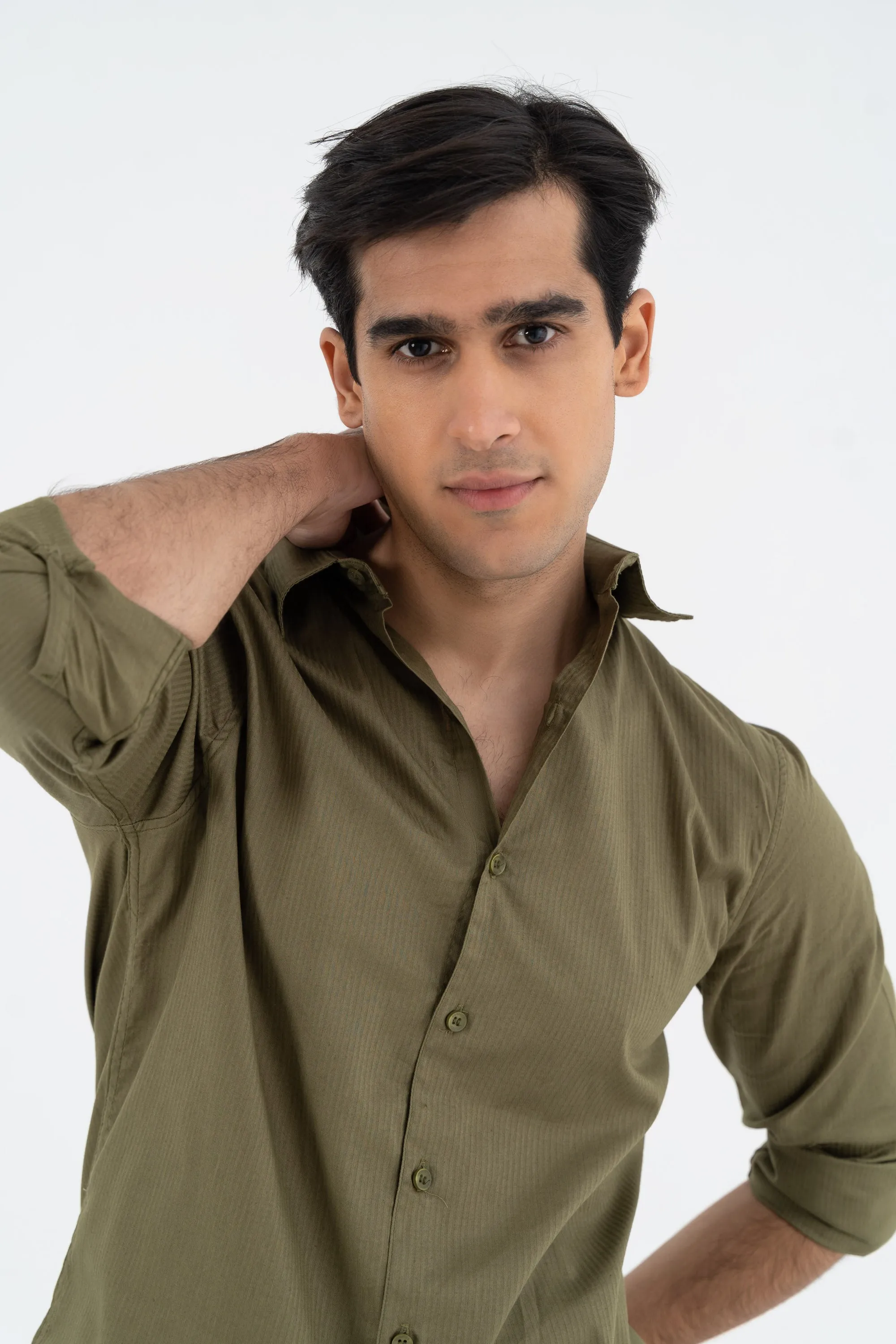 Olive Collared Shirt