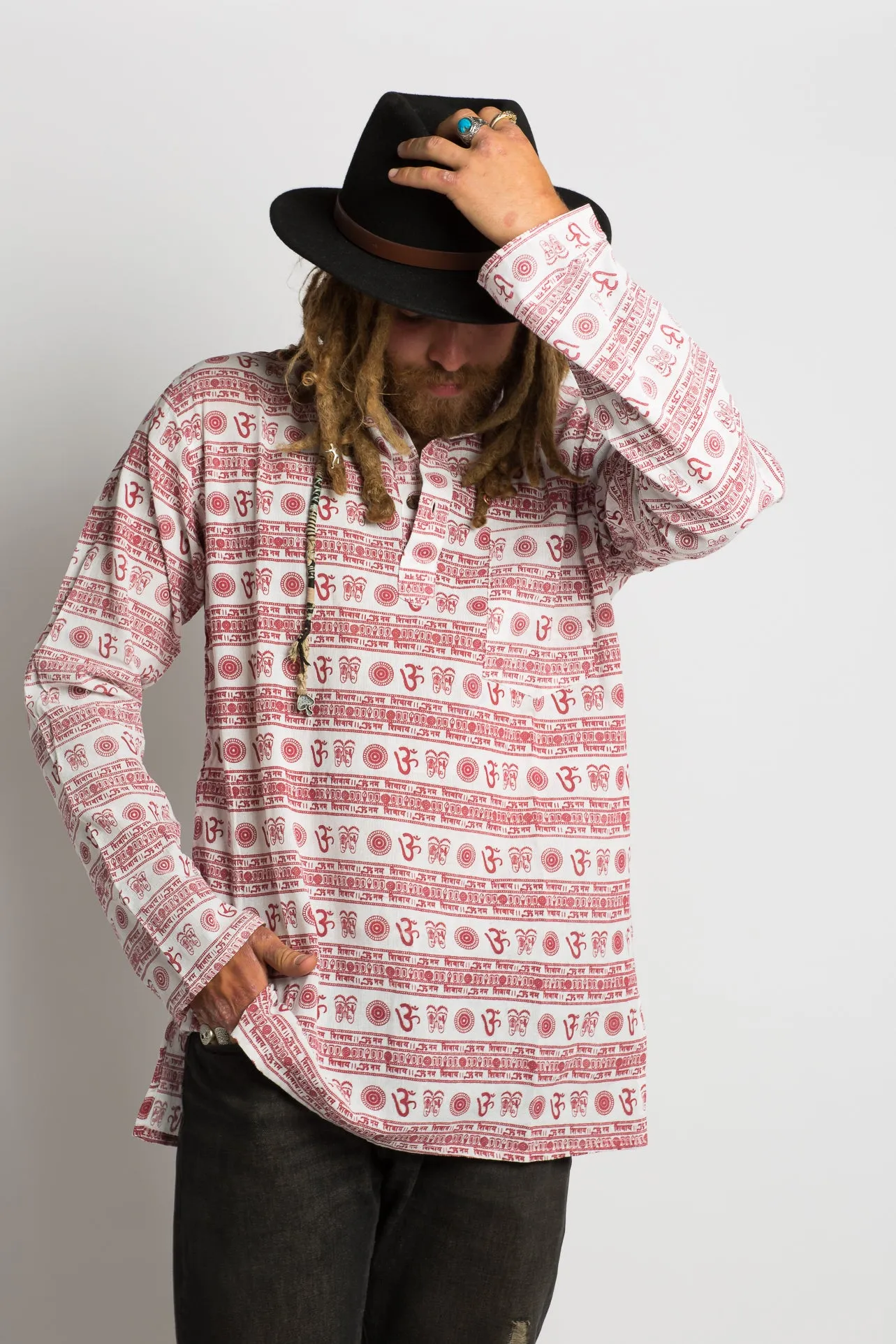 OM Symbol Handmade Nepalese Shirt