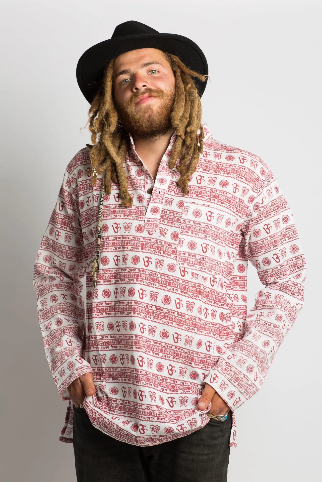OM Symbol Handmade Nepalese Shirt