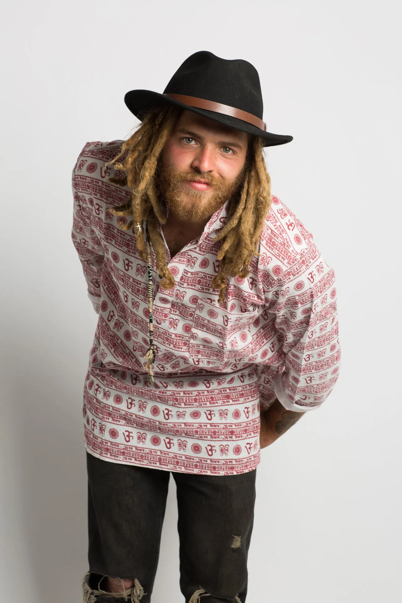 OM Symbol Handmade Nepalese Shirt
