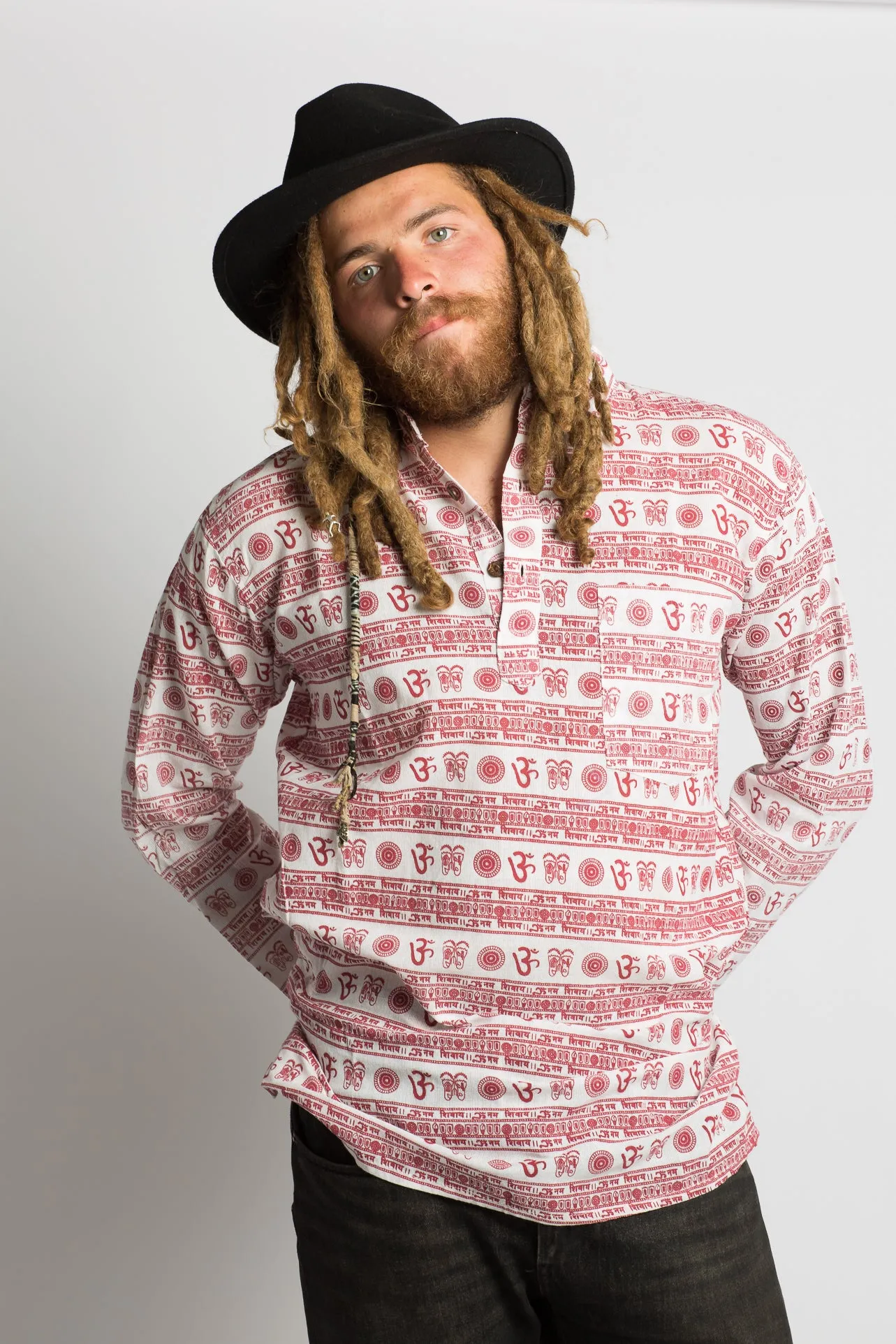 OM Symbol Handmade Nepalese Shirt