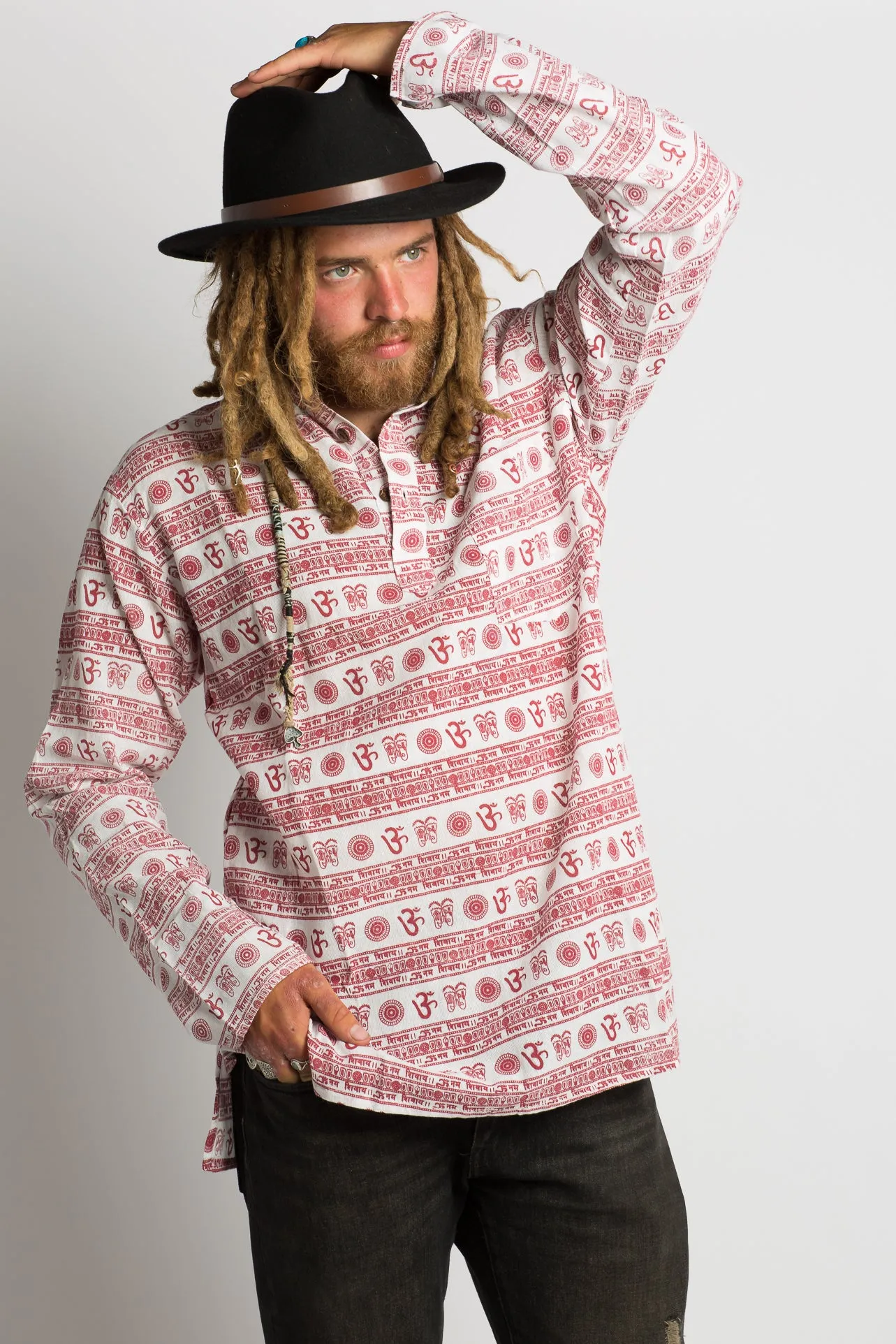 OM Symbol Handmade Nepalese Shirt