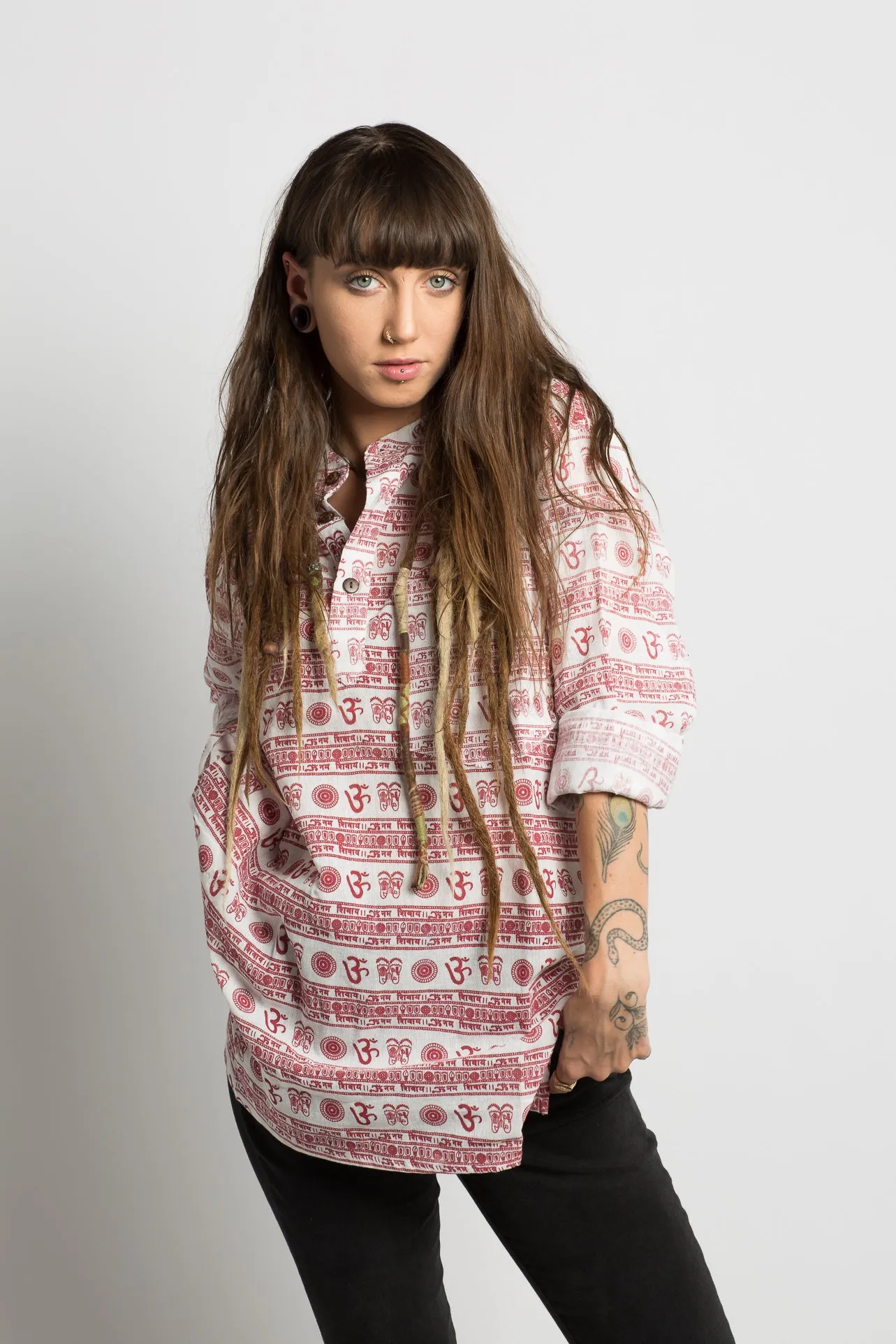 OM Symbol Handmade Nepalese Shirt