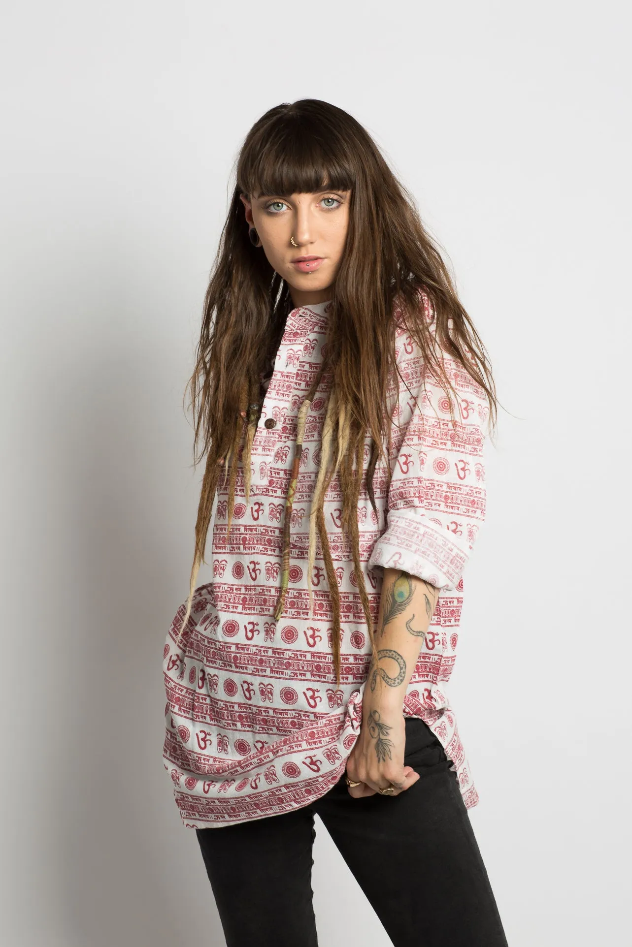 OM Symbol Handmade Nepalese Shirt