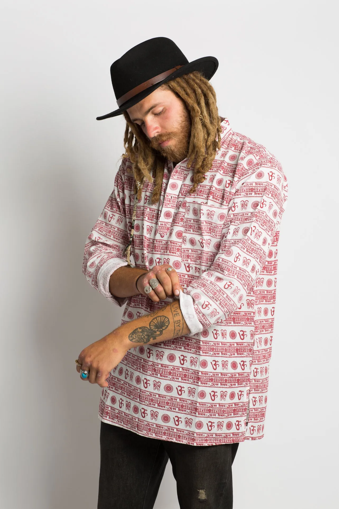 OM Symbol Handmade Nepalese Shirt
