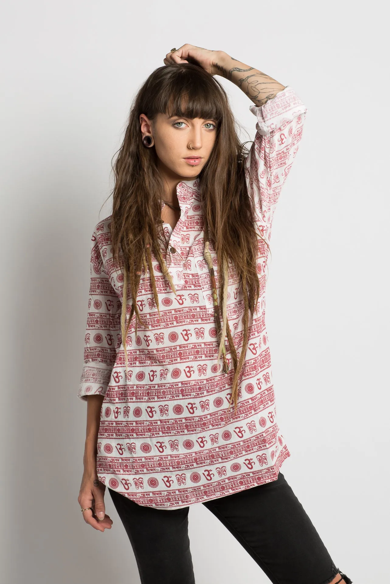 OM Symbol Handmade Nepalese Shirt