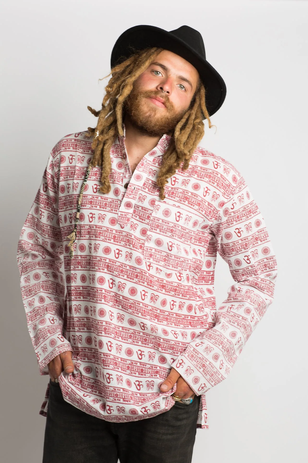 OM Symbol Handmade Nepalese Shirt
