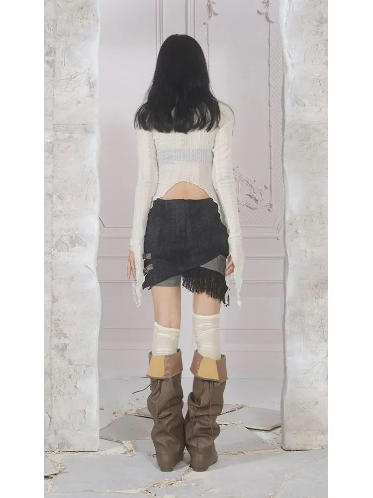 Original design thin lace shirt【s0000002443】