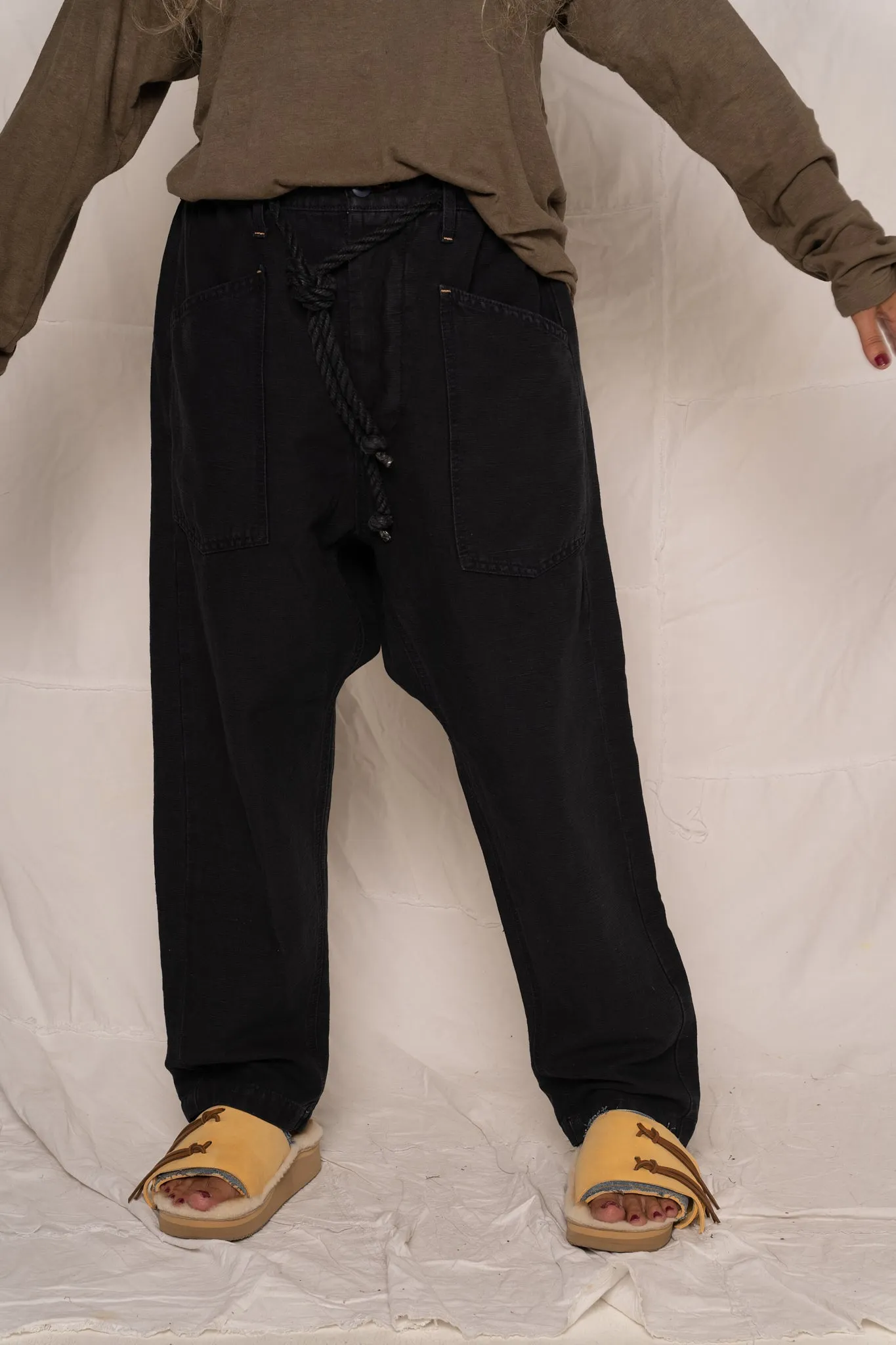 P63 Fatigue Military Hemp/Organic Cotton Sulfur Black