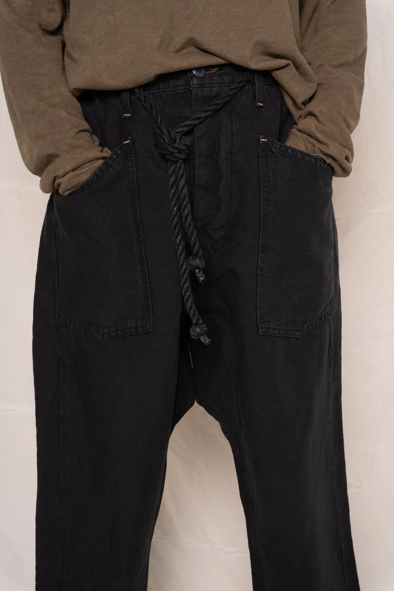 P63 Fatigue Military Hemp/Organic Cotton Sulfur Black