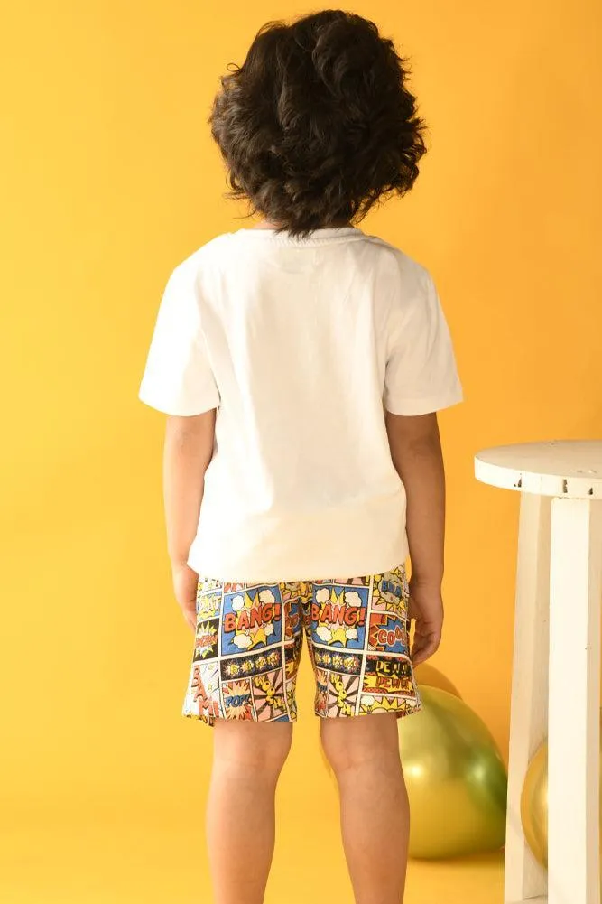 PAINT SPLASH SHORT SLEEVES TSHIRT - WHITE