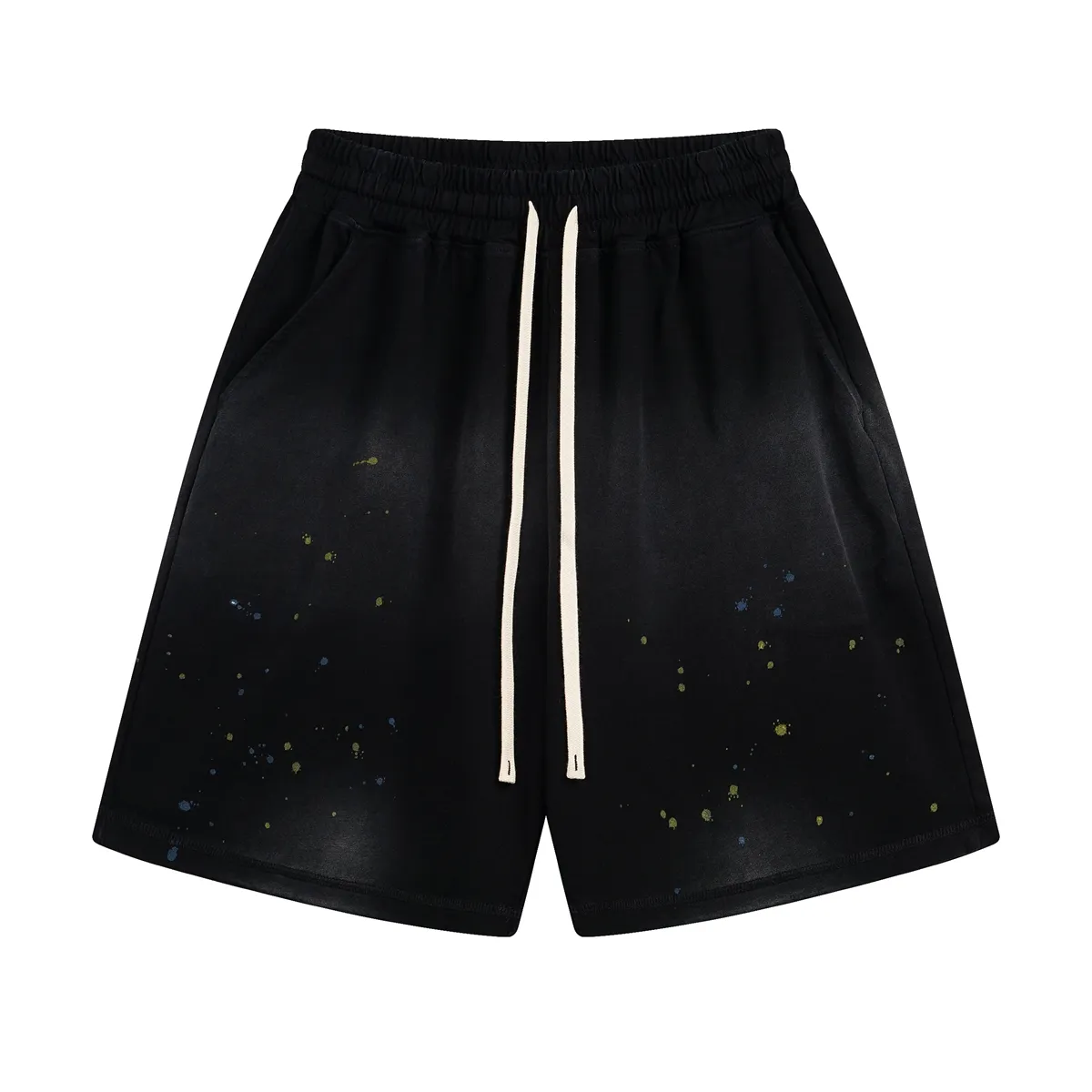 Paint-Splatter Cotton Sweat Shorts