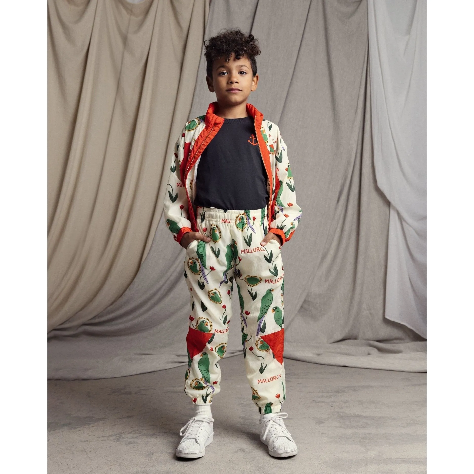 Parrots Aop Nylon Tracksuit Pants