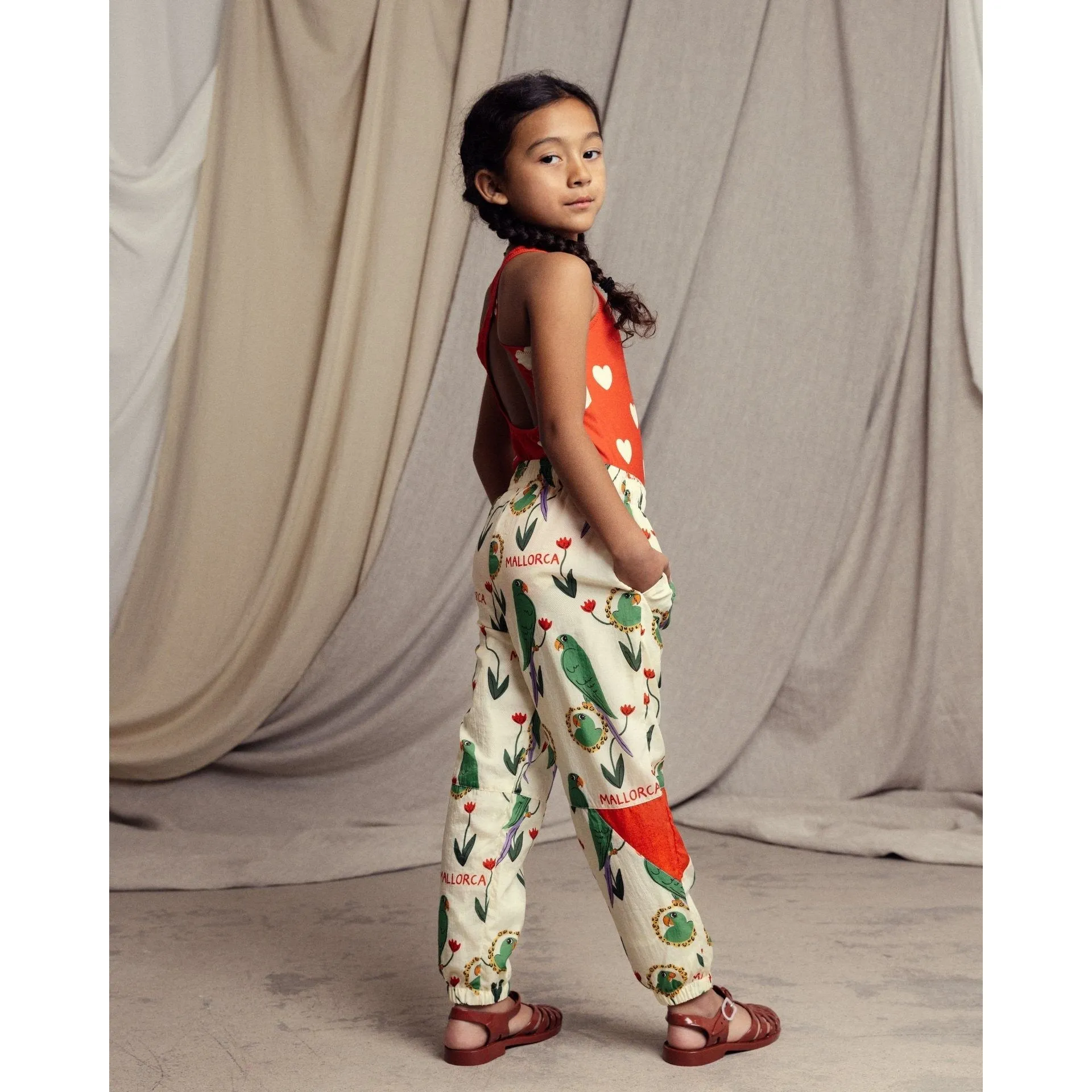 Parrots Aop Nylon Tracksuit Pants