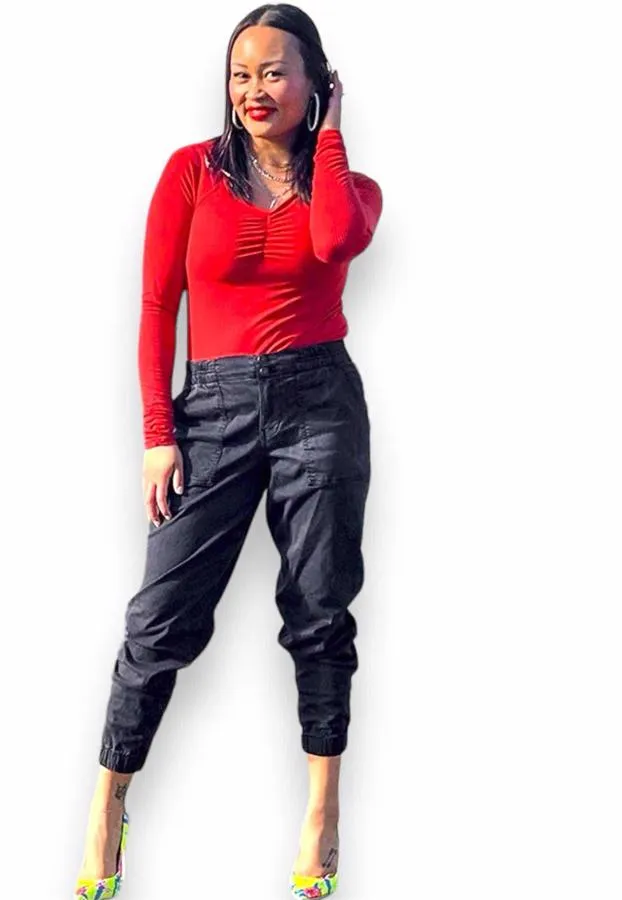 Patch Pocket Pant - Solid Black