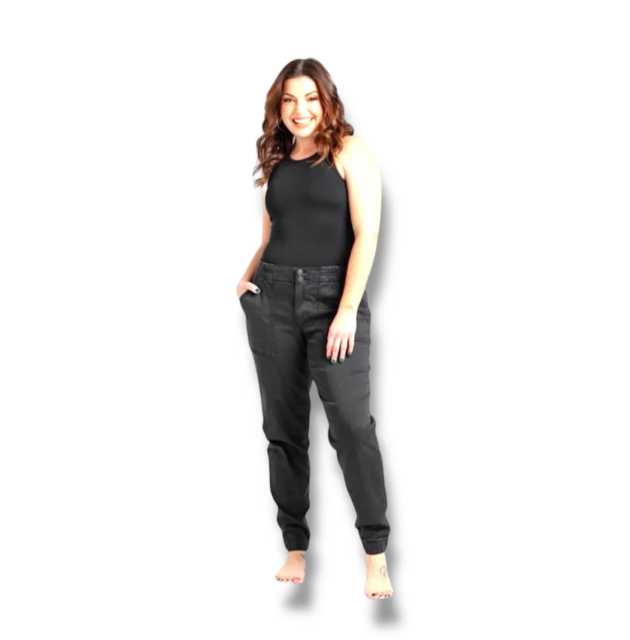 Patch Pocket Pant - Solid Black