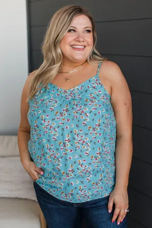 Perfect Ending Floral Tank Top- Blue