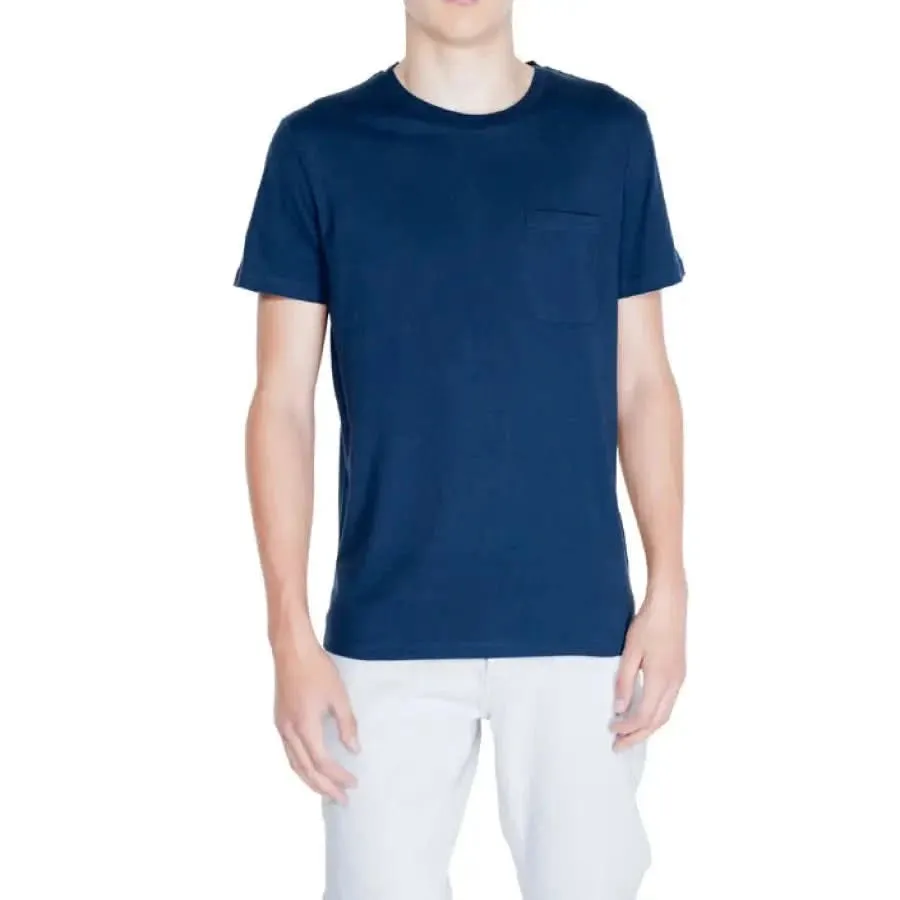 Peuterey Men's White Cotton Round Neck T-Shirt