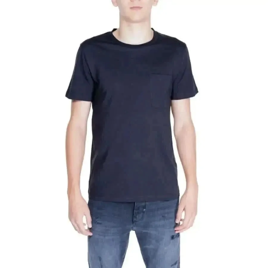 Peuterey Men's White Cotton Round Neck T-Shirt