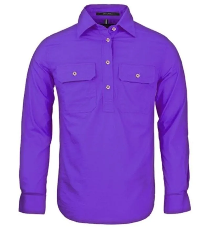 Pilbara Workshirt Womens Closed Front Plain Colours