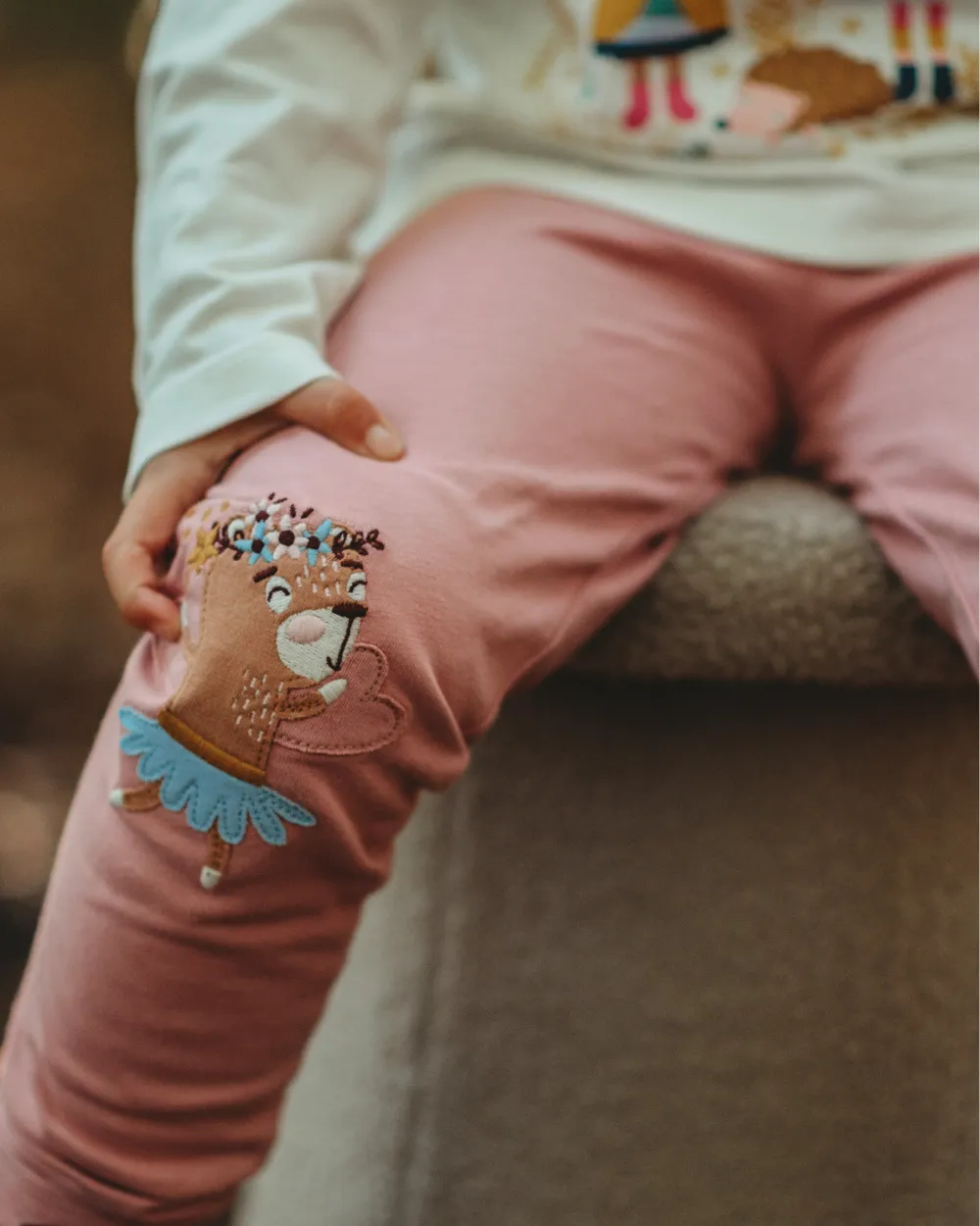 Pink Fairy Applique Leggings