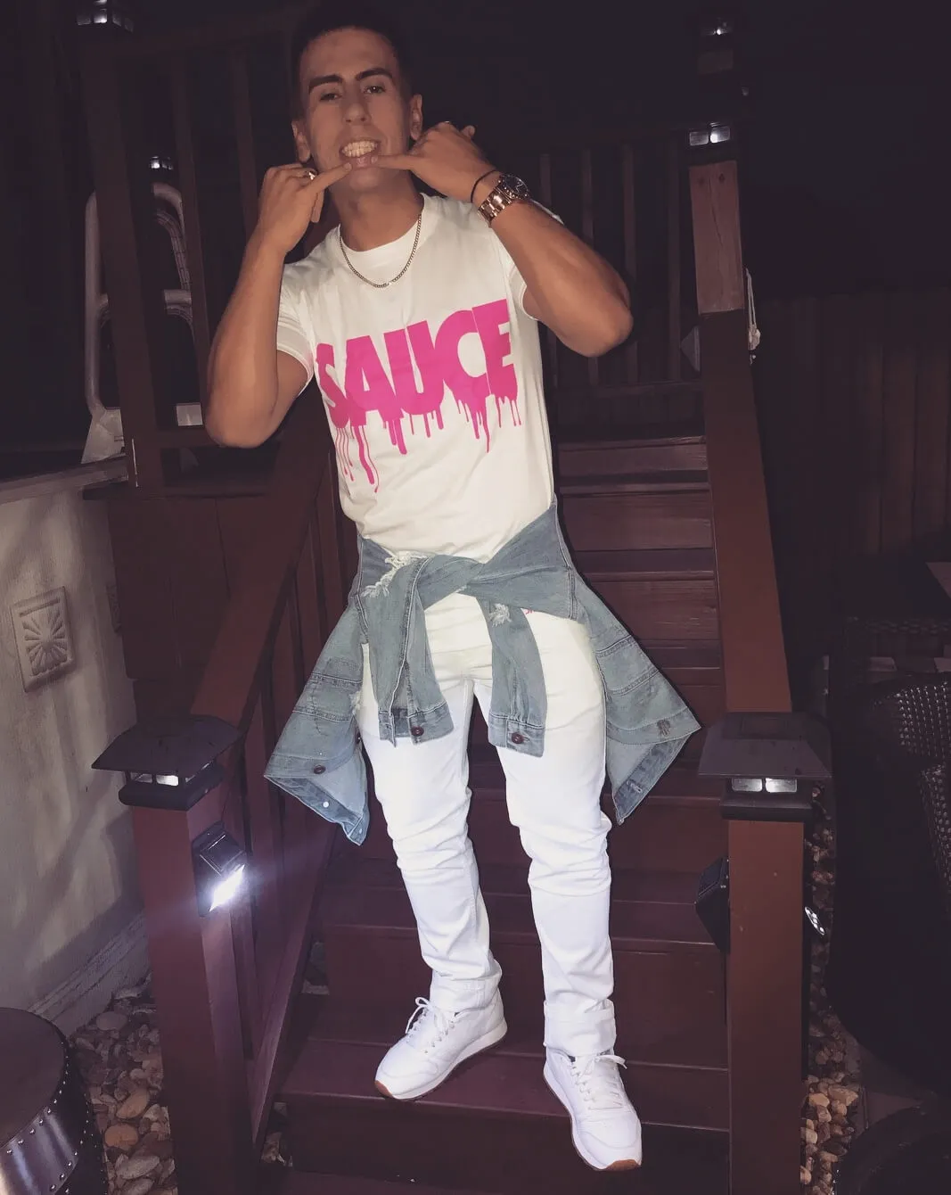 Pink Sauce | White Tee