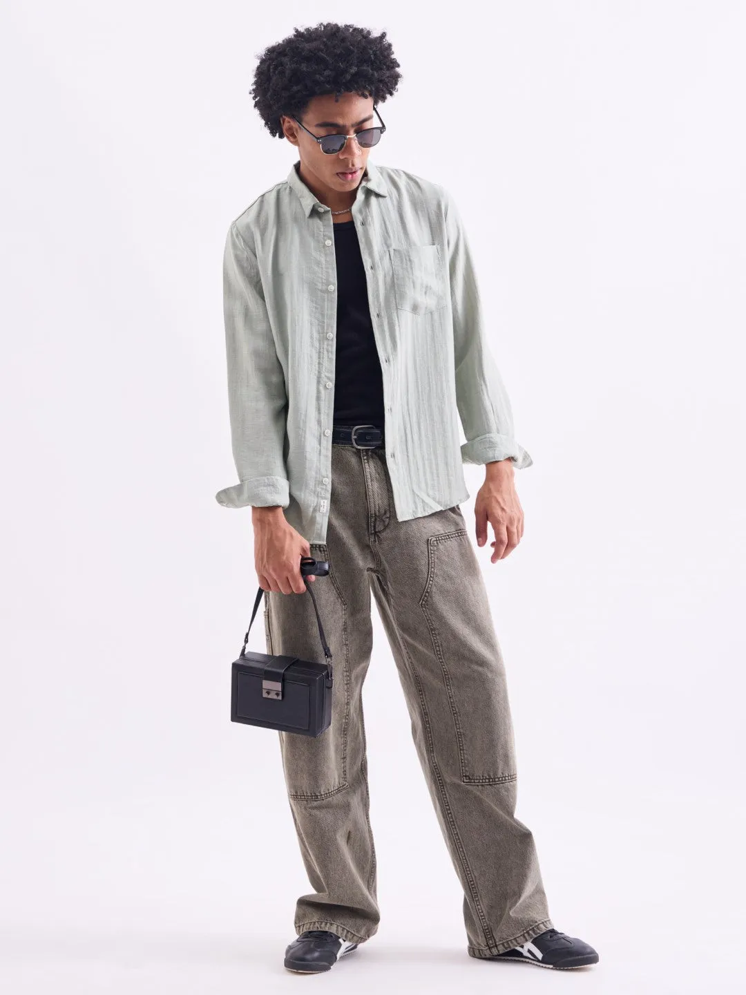 Pista Plain Full Sleeves Shirt