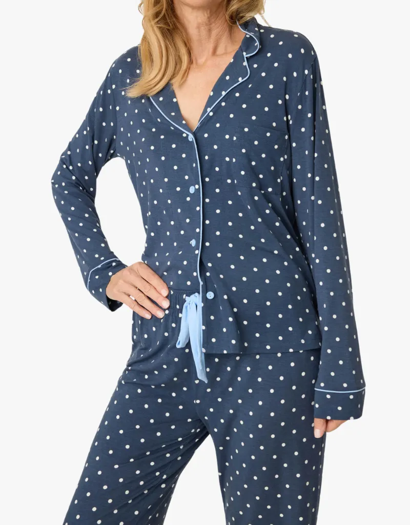 P.J Salvage Polka Dot Modal PJ Set in Navy
