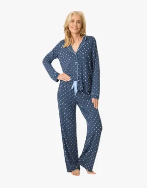 P.J Salvage Polka Dot Modal PJ Set in Navy