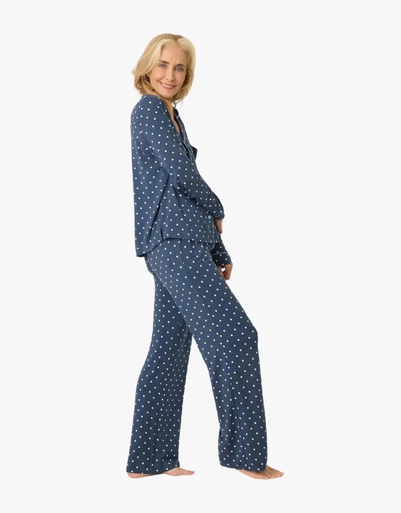 P.J Salvage Polka Dot Modal PJ Set in Navy