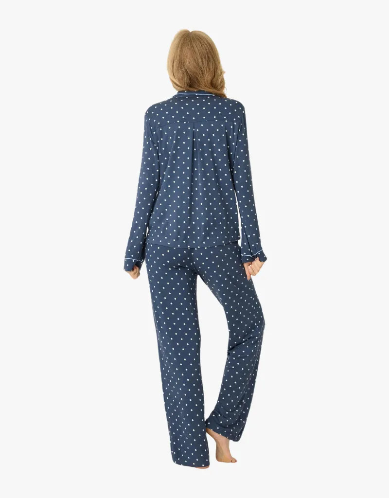 P.J Salvage Polka Dot Modal PJ Set in Navy