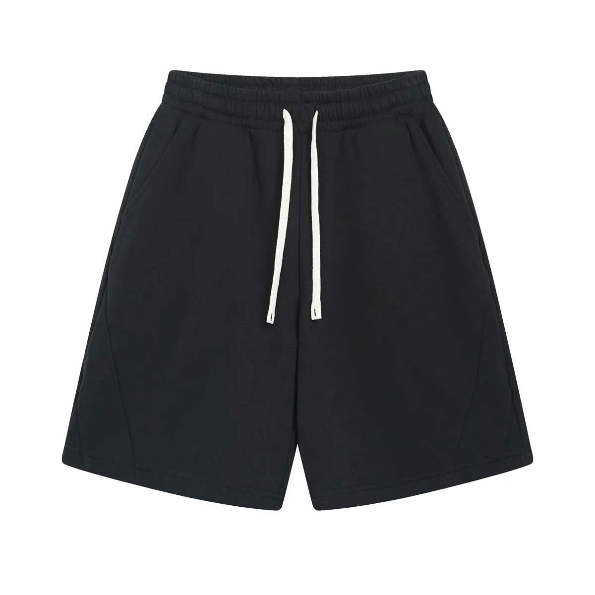 Plain Color Thick Patchwork Shorts