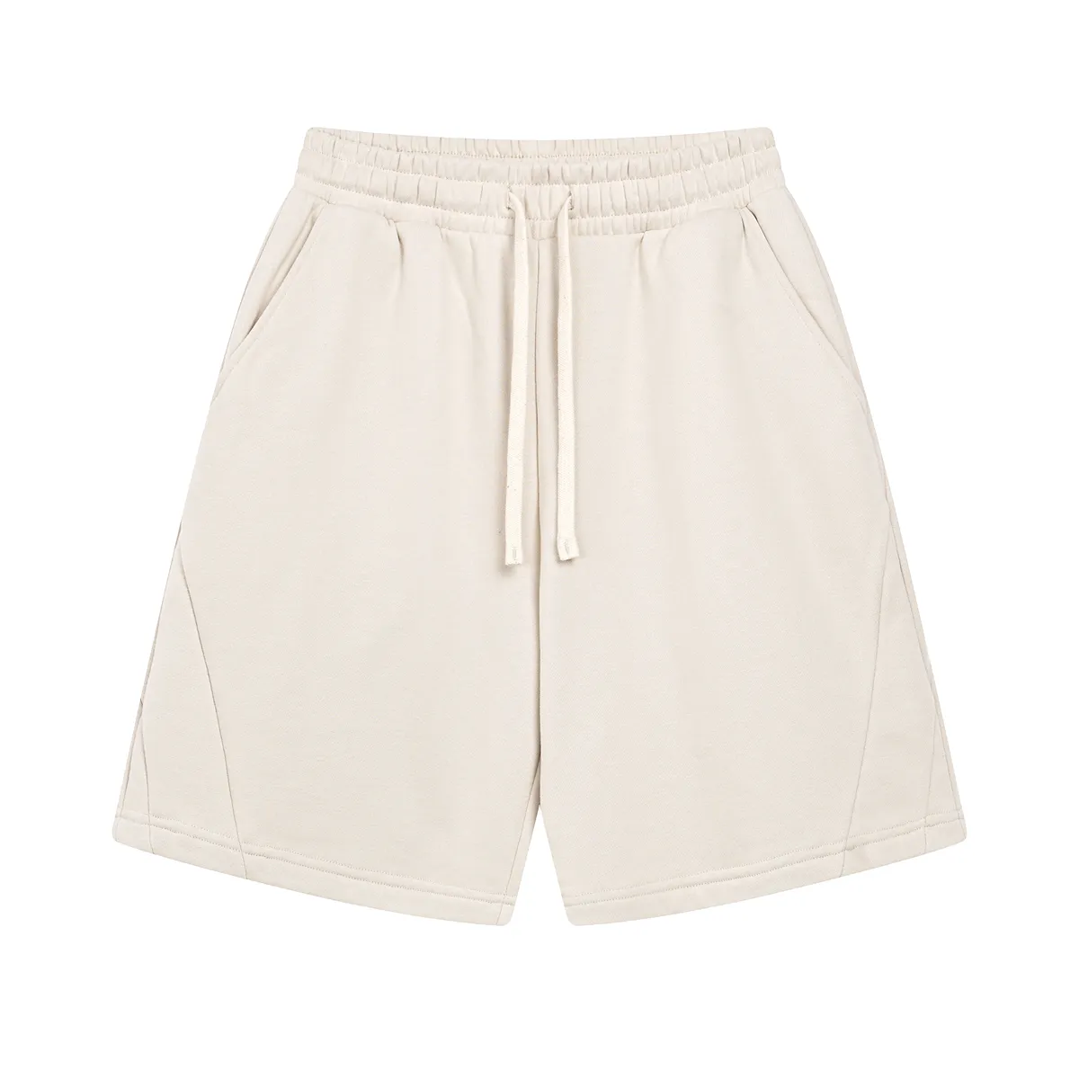 Plain Color Thick Patchwork Shorts