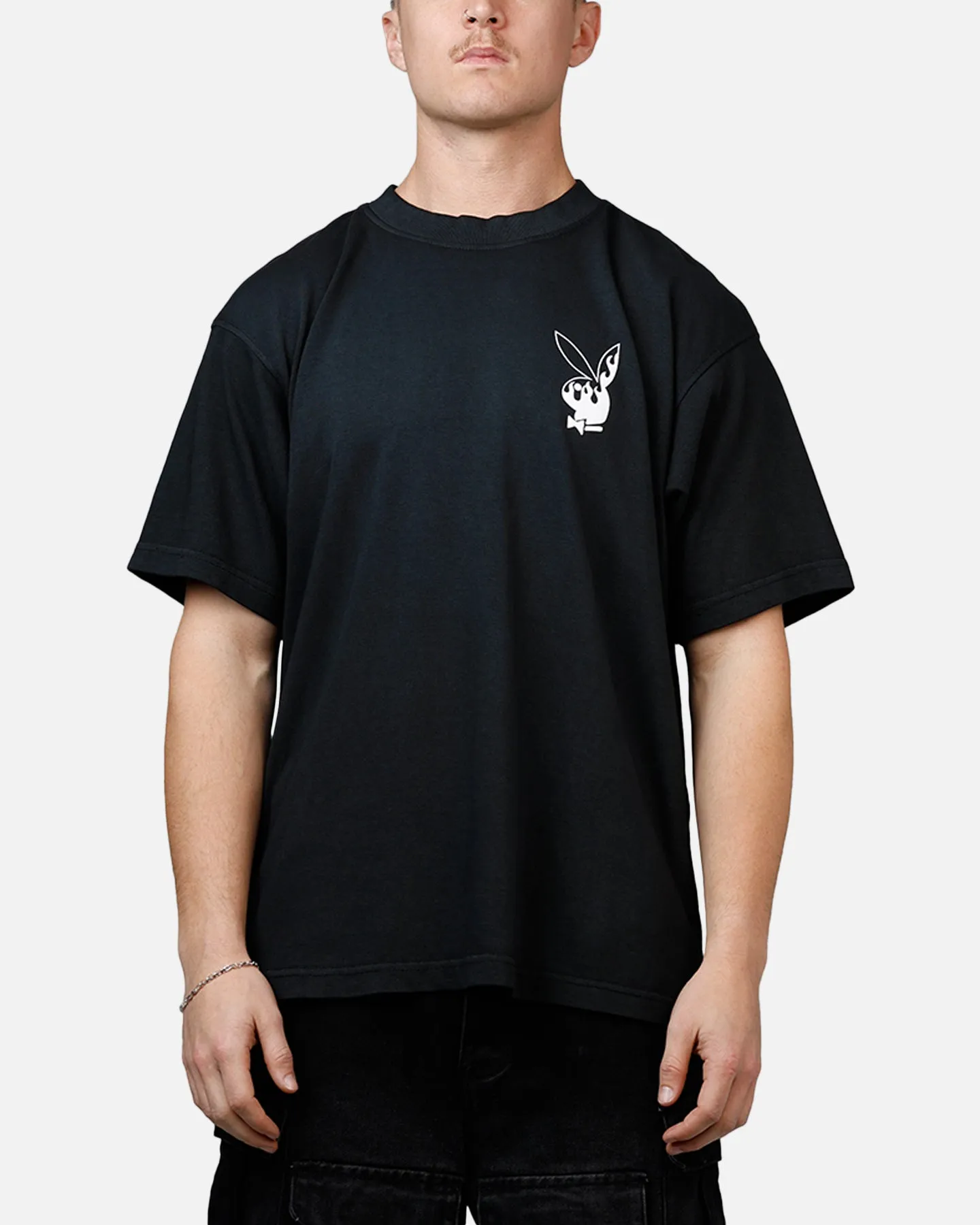 Playboy Flames 2.0 Boxy T-Shirt Black/White