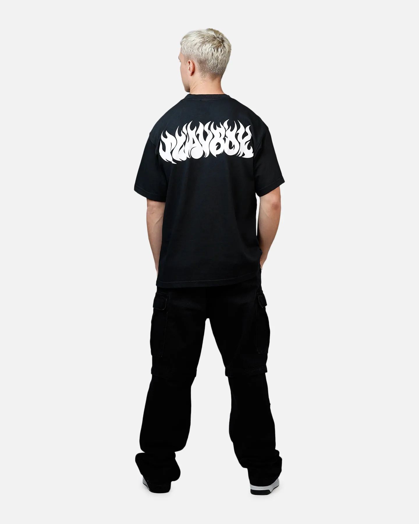 Playboy Flames 2.0 Boxy T-Shirt Black/White