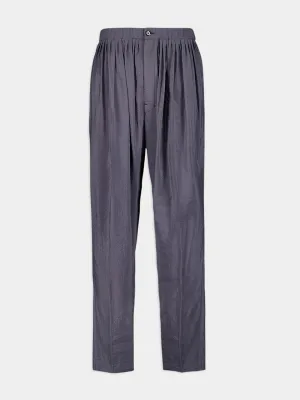 Pleated Relaxed Silk Pants