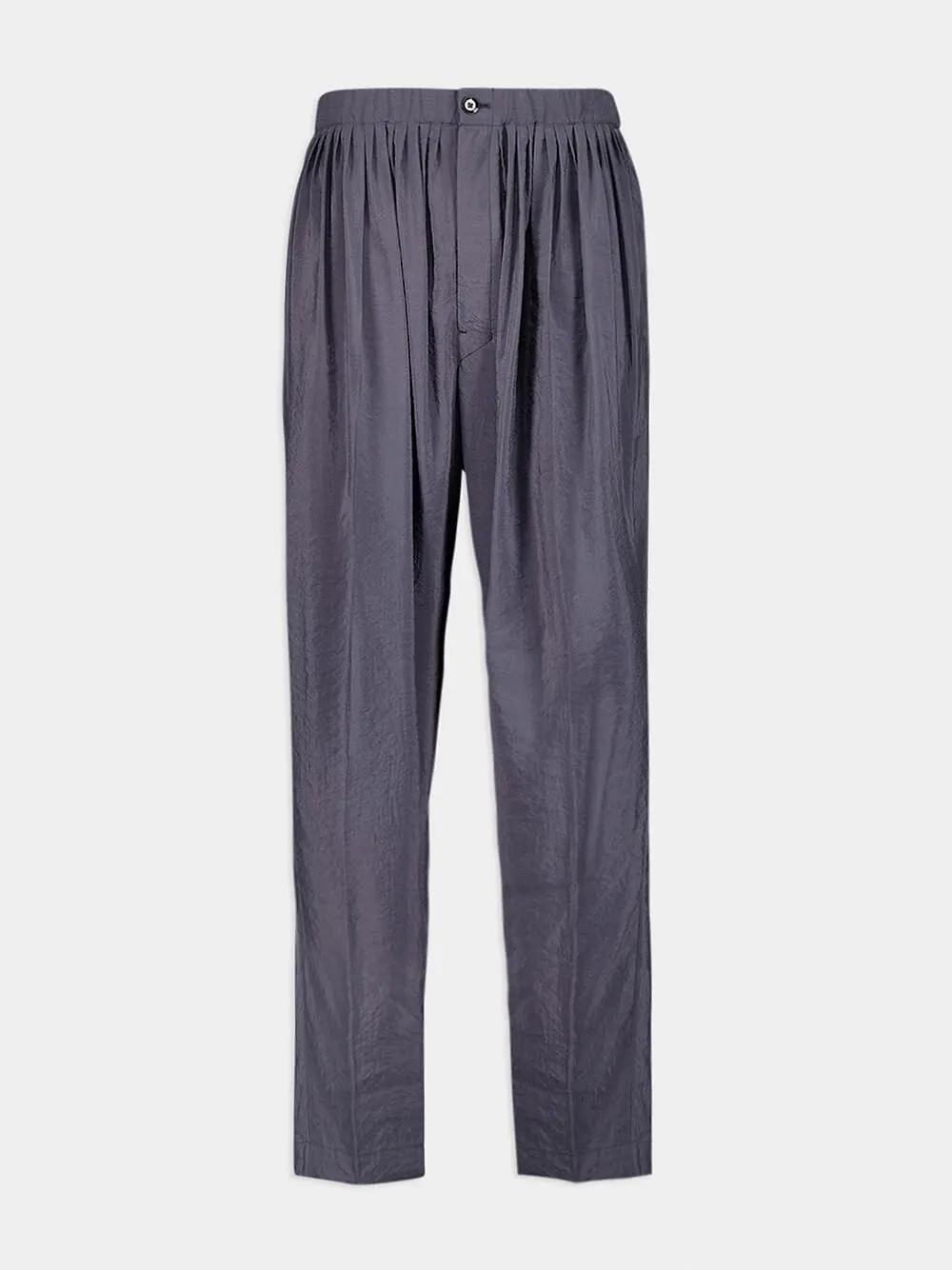 Pleated Relaxed Silk Pants
