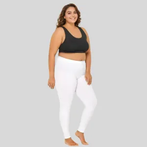 Plus Size Leggings For Women | High Waist | Ankle Length | Soft Cotton & Elastane Blend | Non-See-Through | Gusset Crotch Prevents Ripping