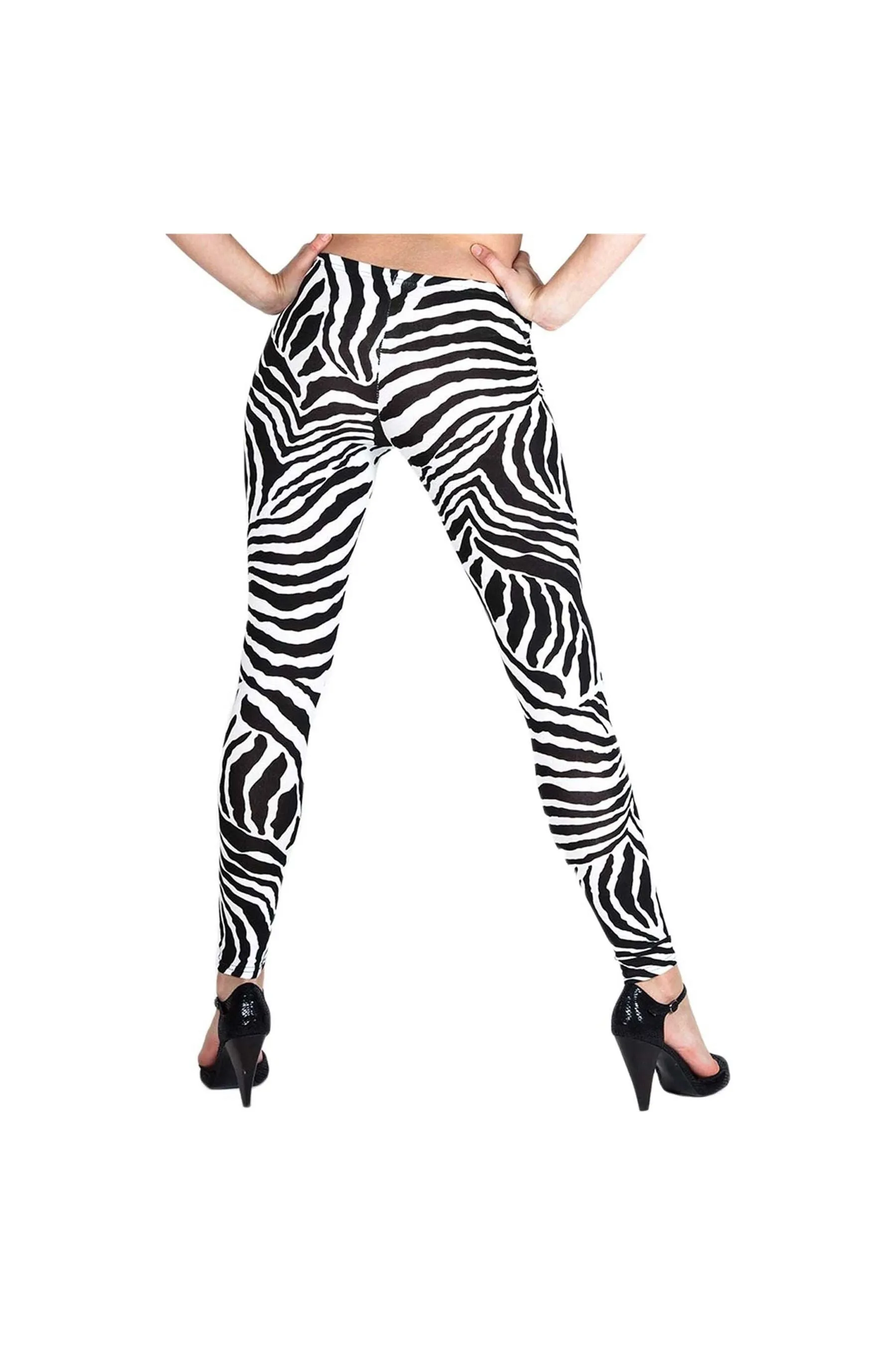 Plus Size Zebra Print Leggings