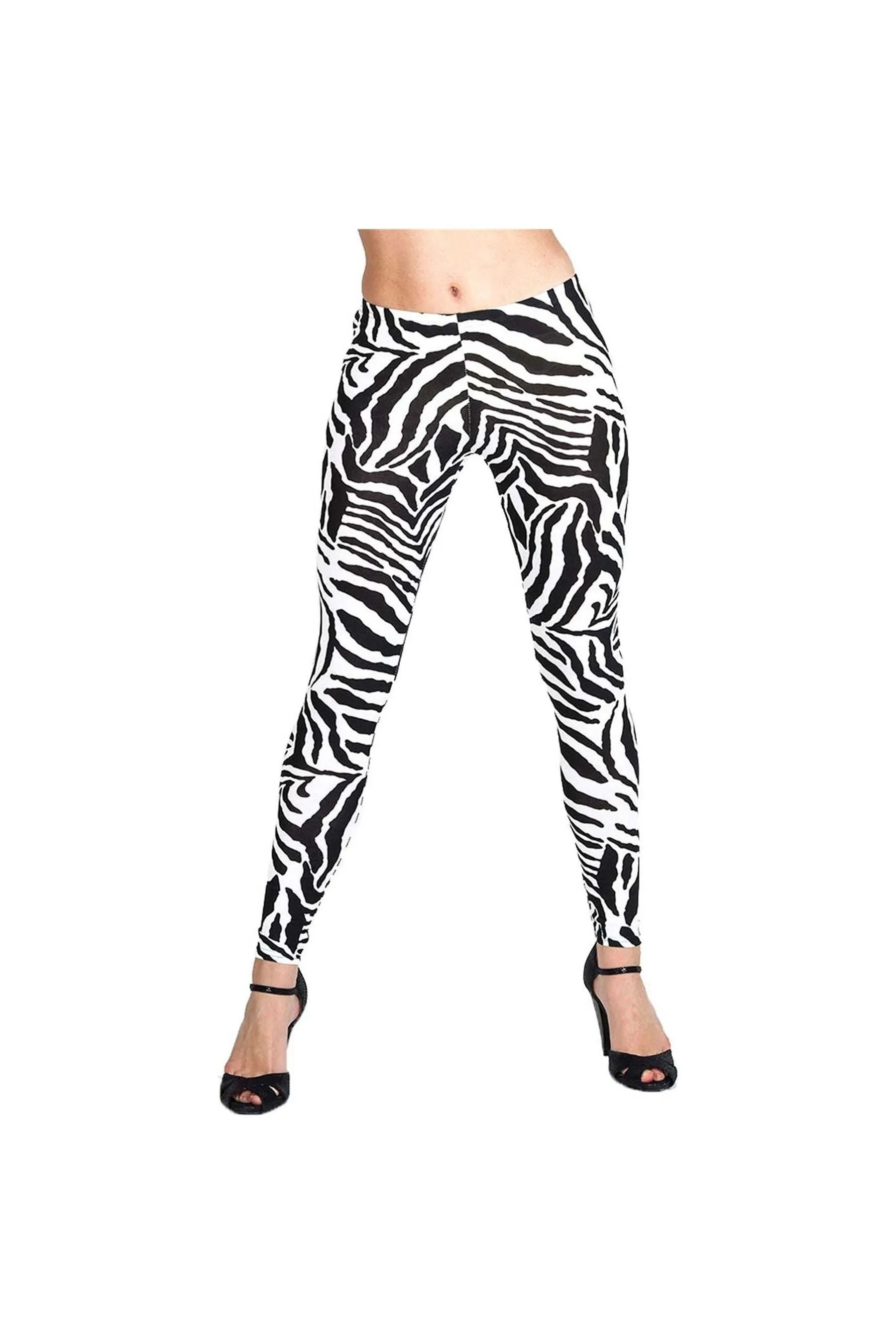 Plus Size Zebra Print Leggings