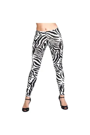Plus Size Zebra Print Leggings