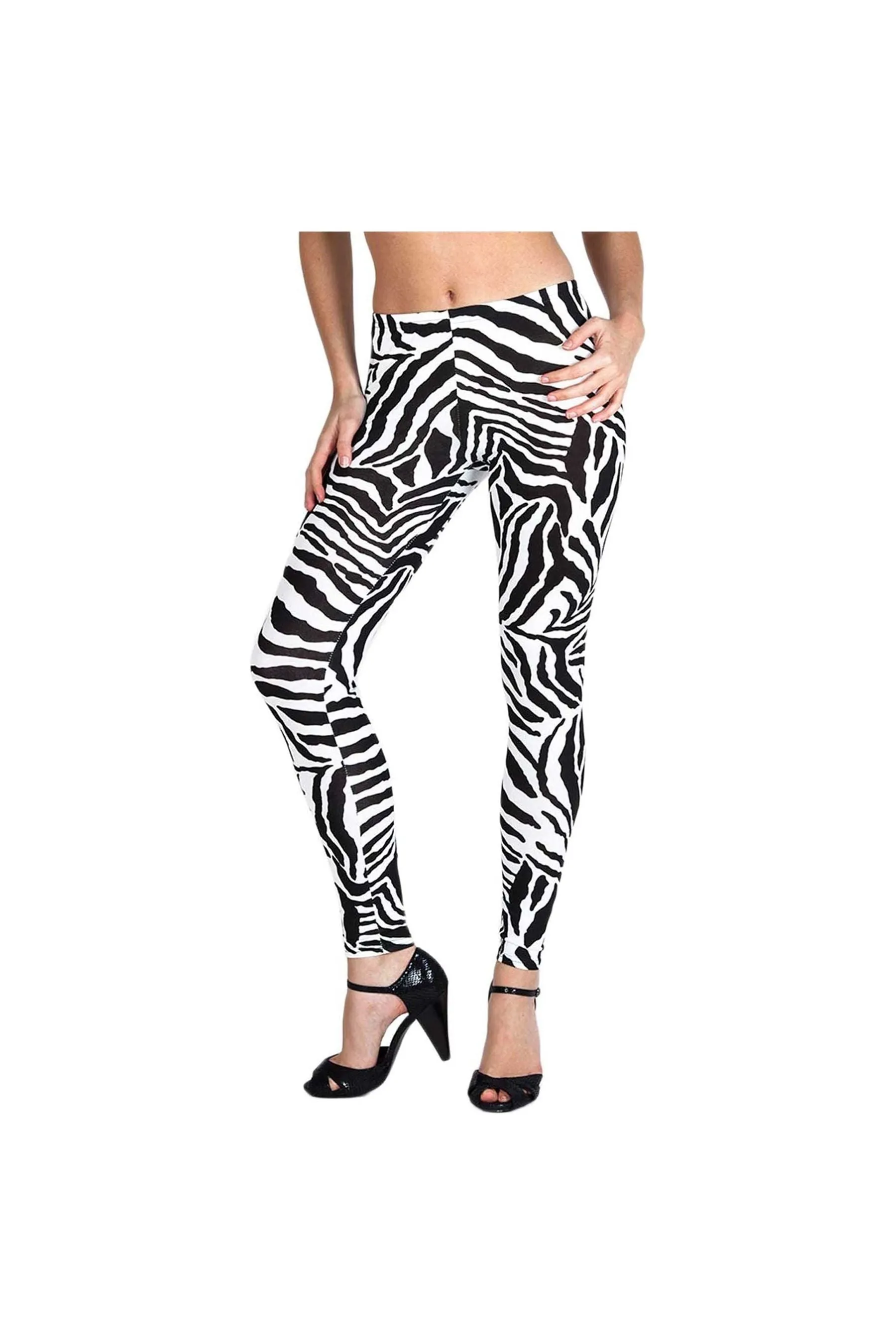 Plus Size Zebra Print Leggings