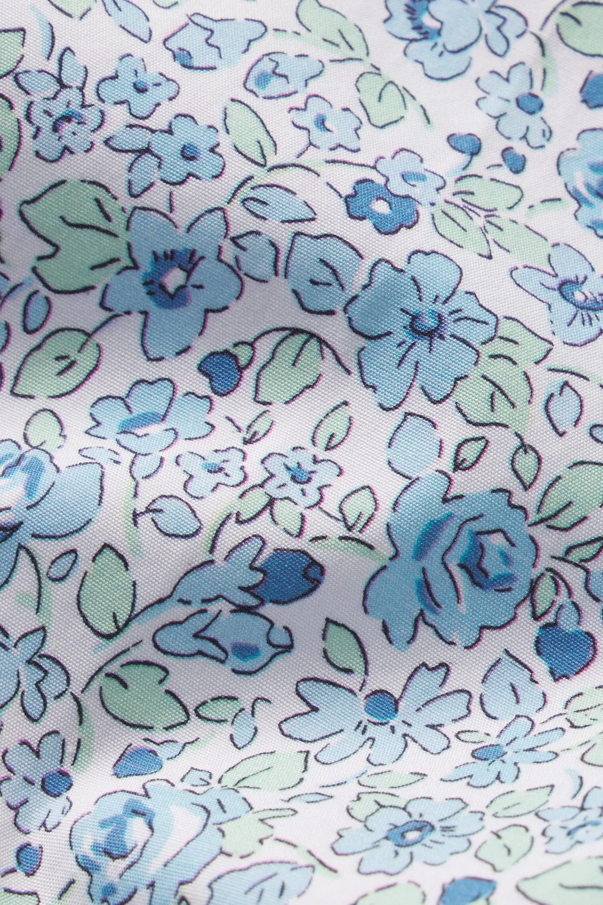 Poplin Chloe Pajama Set in Morning Blue Elizabeth Floral