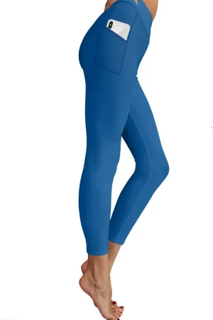 PRE ORDER SOLID BLUE LAPIS WITH SIDE POCKET FULL LENGTH LEGGINGS - YOGA - EXCLUSIVE! BATCH 1 (WHOLESALE) 04102024