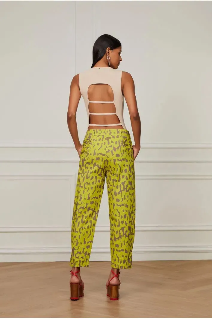 Printed Twill Pants